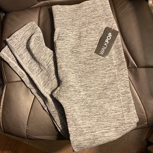 Awesome Grey yoga workout leggings by WALK POP size XL